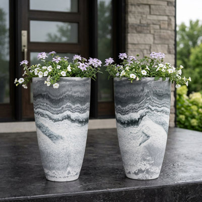 Kronberg Textured Resin Tall Pot Planter