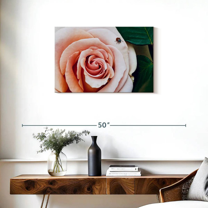 Ladybug On A Rose II, 20" H x 30" W
