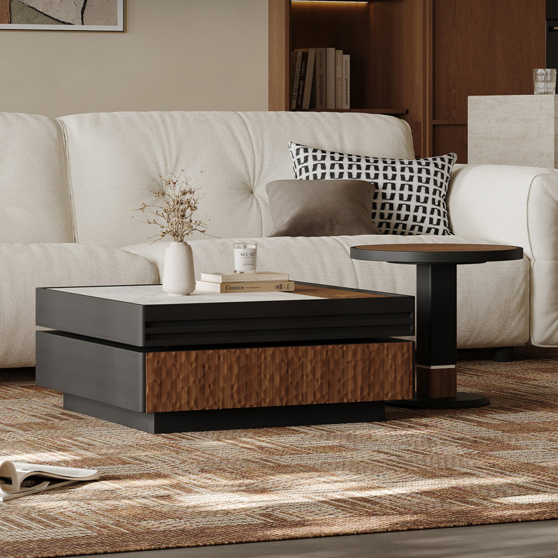 Italian-style creative square coffee table set