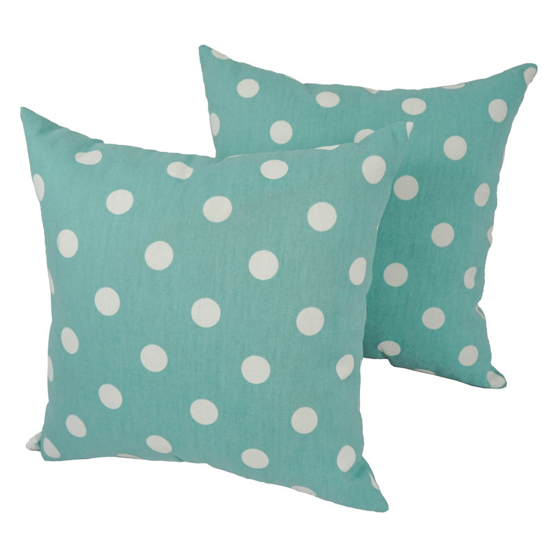 Polka Dots Outdoor Reversible Throw Pillow