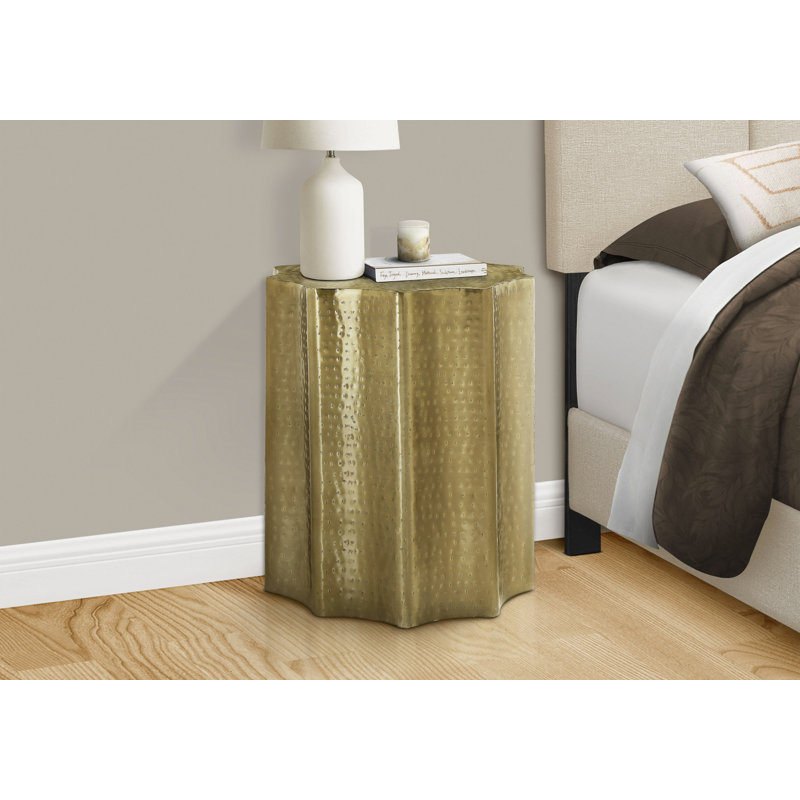 Table d'appoint, tambour, côté, bout, table de chevet, lampe, salon, chambre à coucher, métal, contemporain, moderne