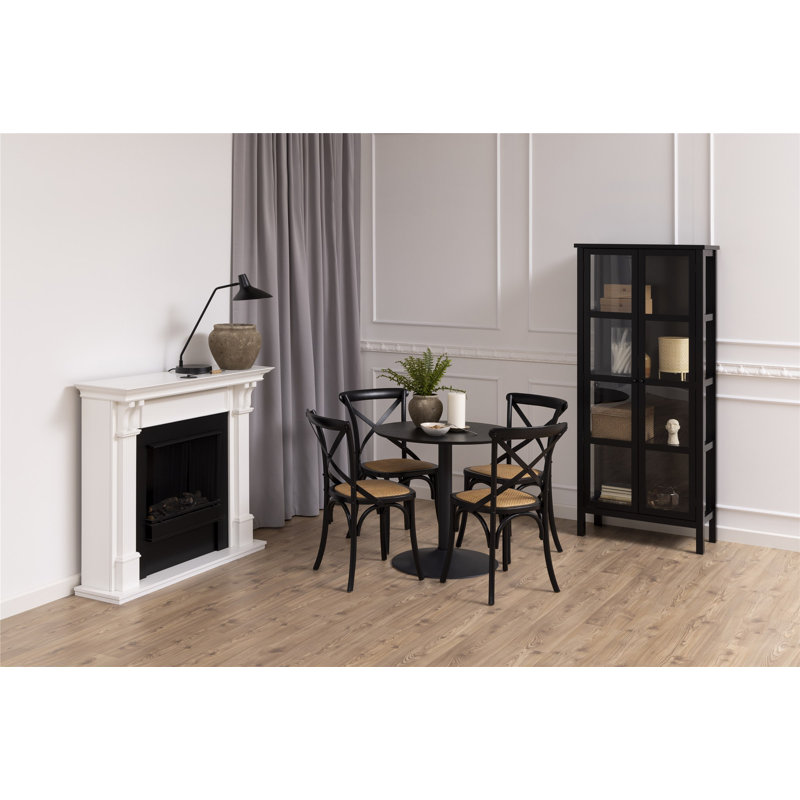 Ickes Round Metal Base Dining Table, 75cm H x 80cm L x 80cm W