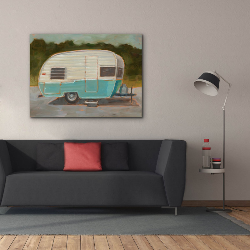  «Retro Camper 1» par Ethan Harper, art mural sur toile, 54 po x 40 po