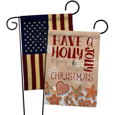 Drapeau de jardin 18,5 x 13 po Have a Holly Jolly