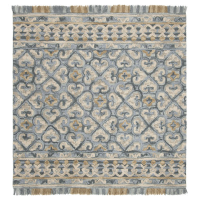 80% laine touffetée à la main Ferrera; Tapis géométrique 20% coton