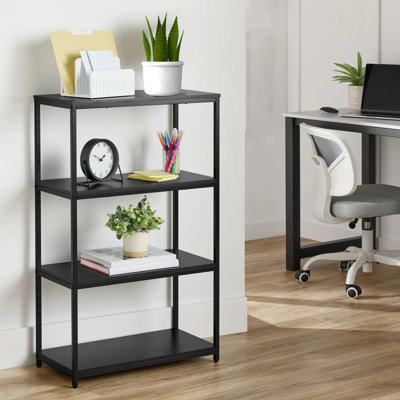 4-Shelf Metal Frame Bookcase by Latitude Run