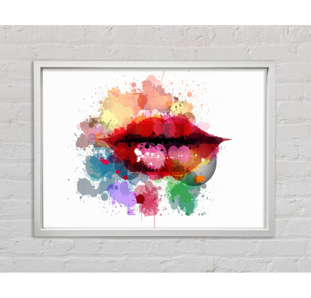 Regenbogen-Lippen - Druck