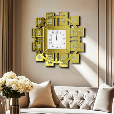 Horloge miroir miroir irrégulière