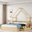 Lit plateforme en bois avec garde-corps et 2 tiroirs Wood House-1042002170