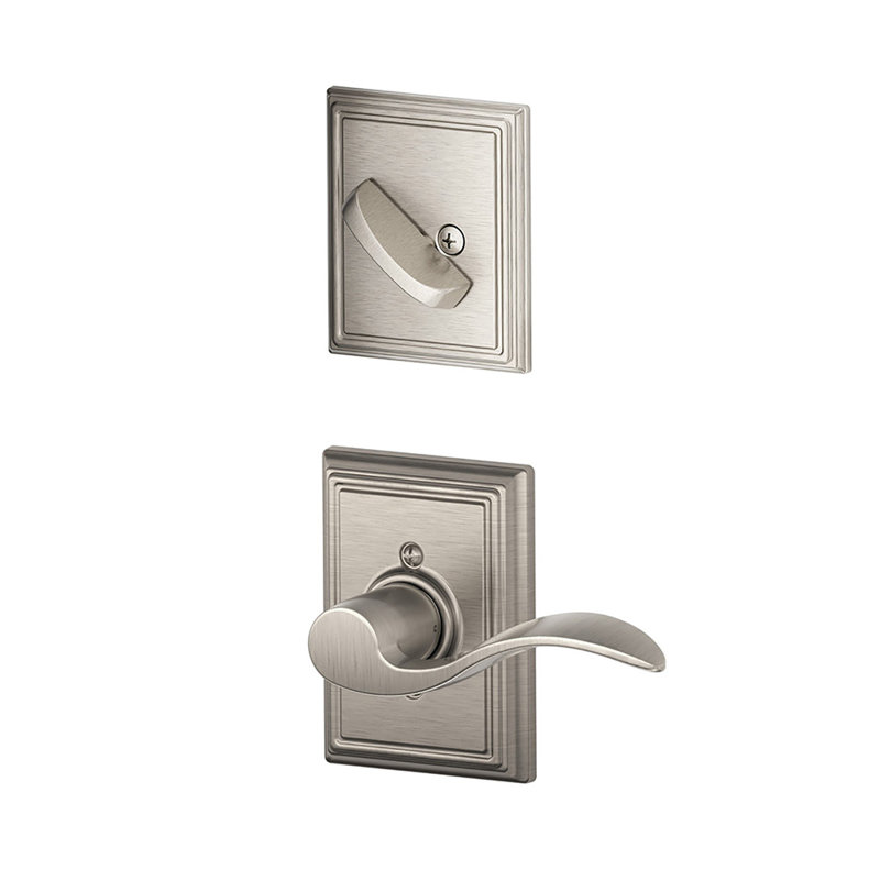 Addison Single Cylinder Interior Lever Set, Satin Nickel, Right, Yes