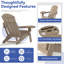 Ensemble de 4 chaises Adirondack réglables Hdpe-1664118203