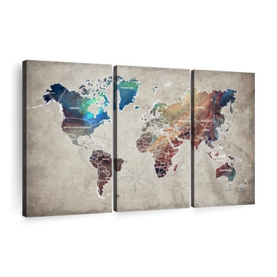 " Abalone World Map " by Tess P 3 - Pieces