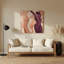Art mural abstrait en métal beige 38-1288513023