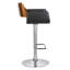 Swivel Upholstered Adjustable Height Counter Stool with Metal Frame-856555048