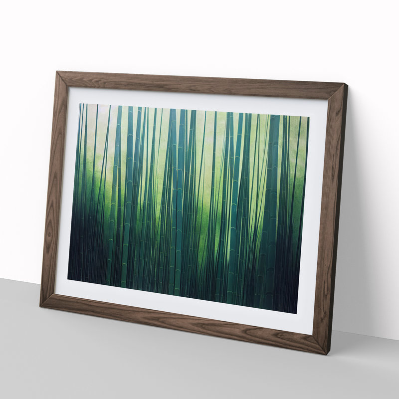 Attractive Bamboo Forest - Framed Print, Walnut, 25cm H x 34cm W x 2cm D