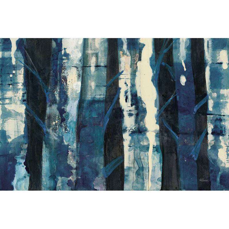 Deep Woods III indigo, H 32 po x l 48 po x P 1,25 po