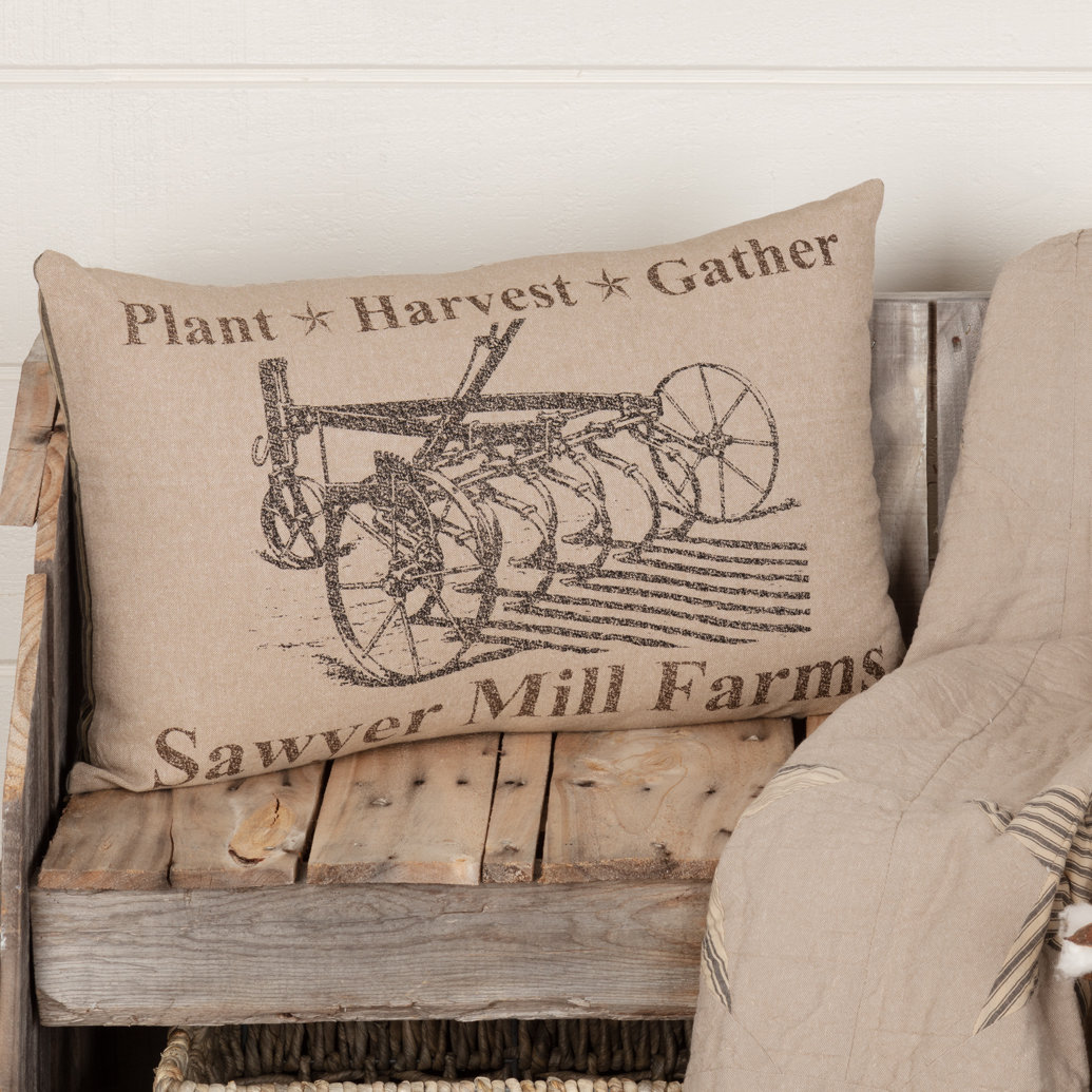 Plow Cotton Lumbar Pillow VHC Brands