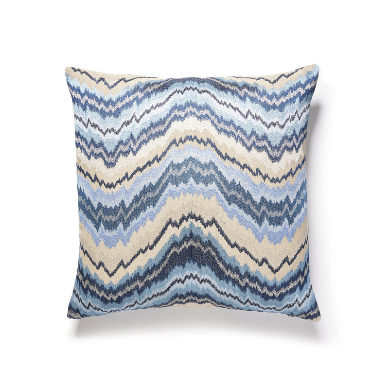 Bergamo Linen Square Pillow Cover & Insert, Indigo