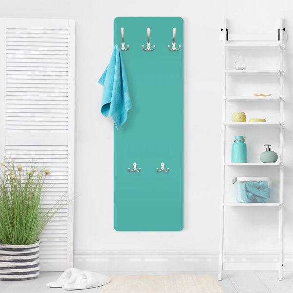 Turquoise Coat Rack Symple Stuff Turquoise Wall Mounted Coat Rack | Wayfair.co.uk