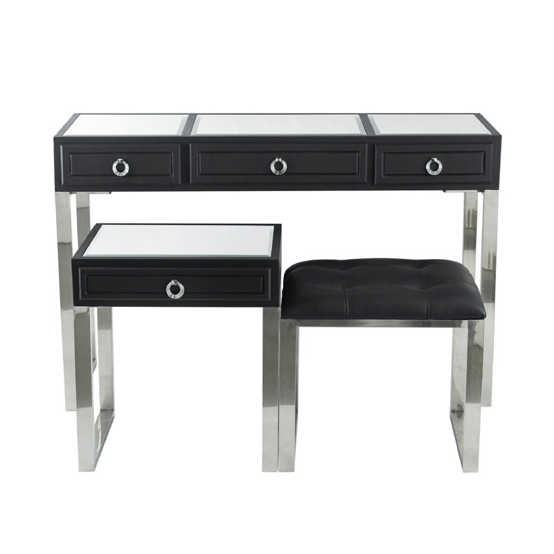 48'' Glass Top Console Table