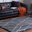 Tapis abstrait gris en polypropylène tissé à la machine Lotario-1426869323