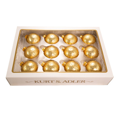 Ensemble de 12 boules en verre 60mm