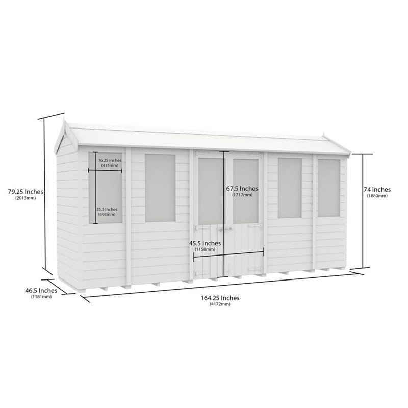 Apex Summer House, 4 Ft. W x 14 Ft. D