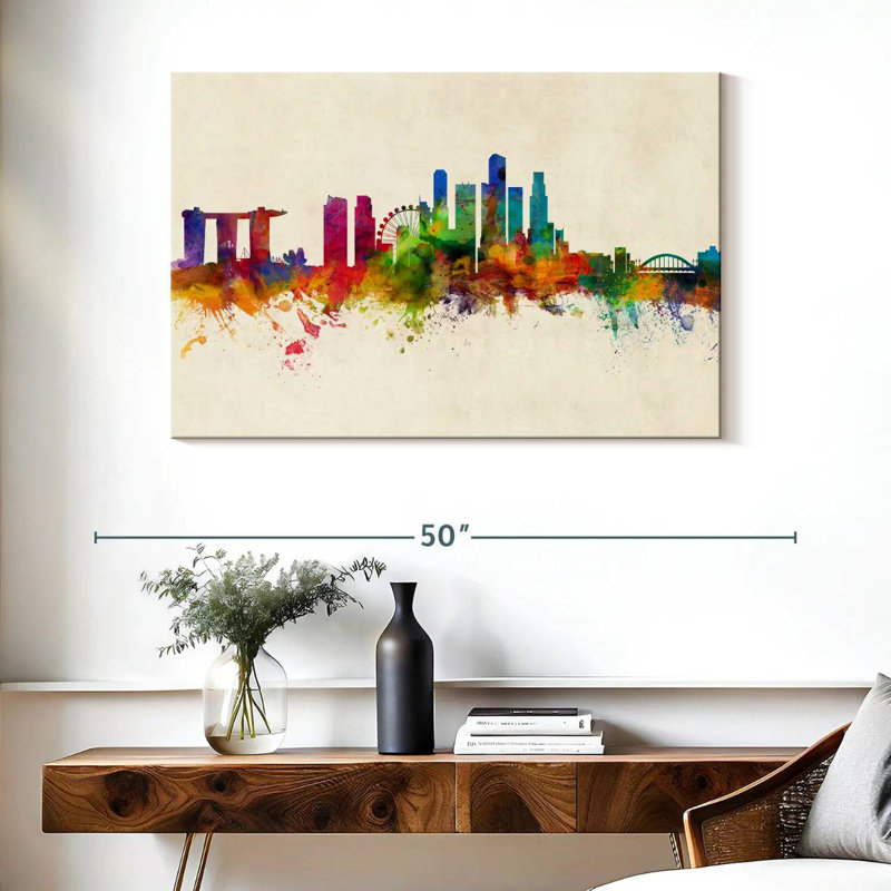 Nicci Singapore Skyline I, 26" H x 39" W
