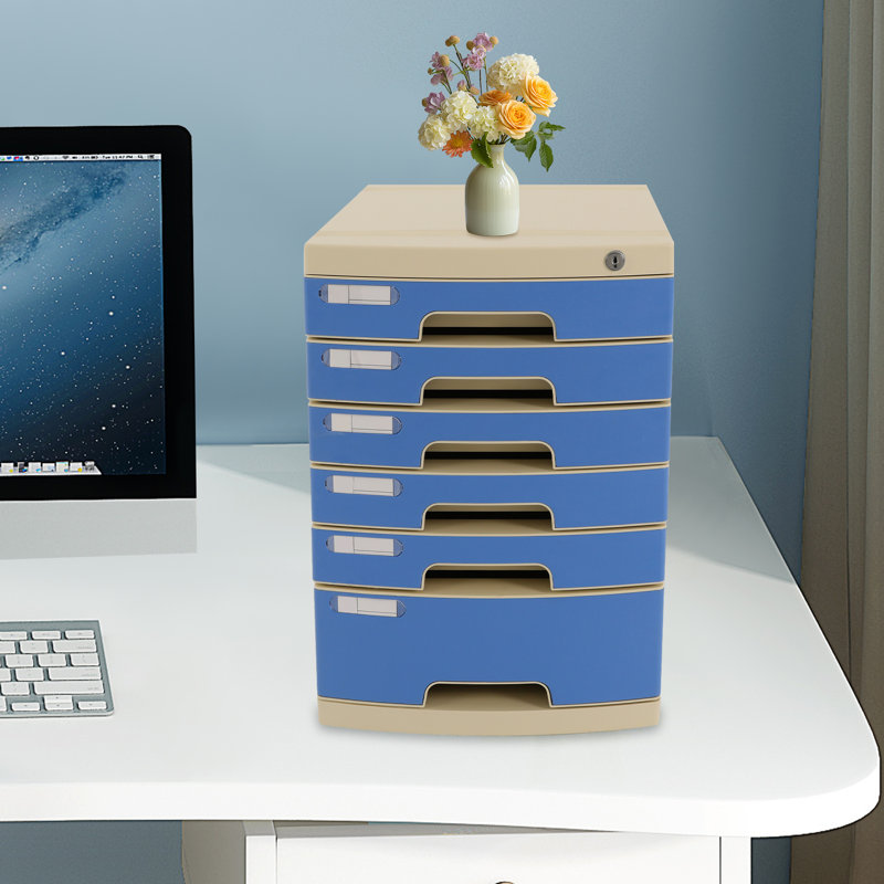 Classeur en plastique empilable Martavius, Bleu