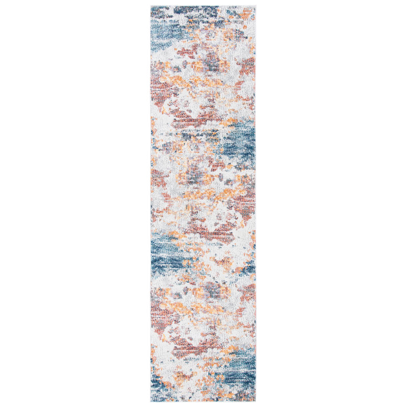 Wafrt Performance Abstract Rug, Runner 2'4" x 9'