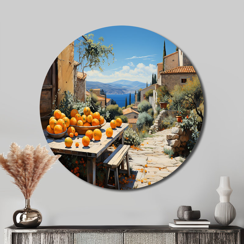Hamer - Paysages, art rond en métal, H 16 po x l 16 po