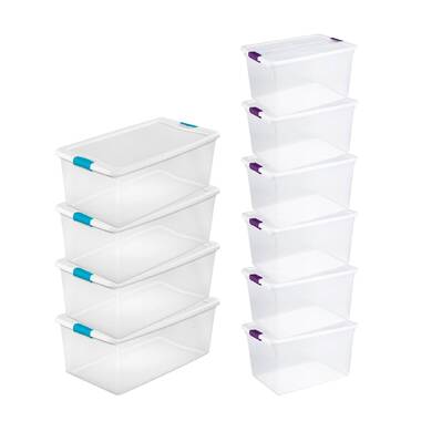 Sterilite 116 Quart Storage Totes, 4 Pack, and 66 Quart Storage Totes, 6  Pack - Bed Bath & Beyond - 36190523