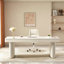 Bureau blanc avec tiroirs en pierre blanche avec tiroirs-2103843181