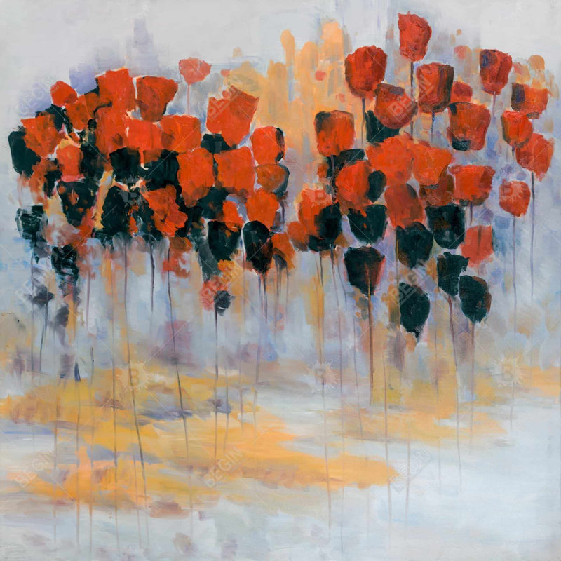 " Red Flowers Field "