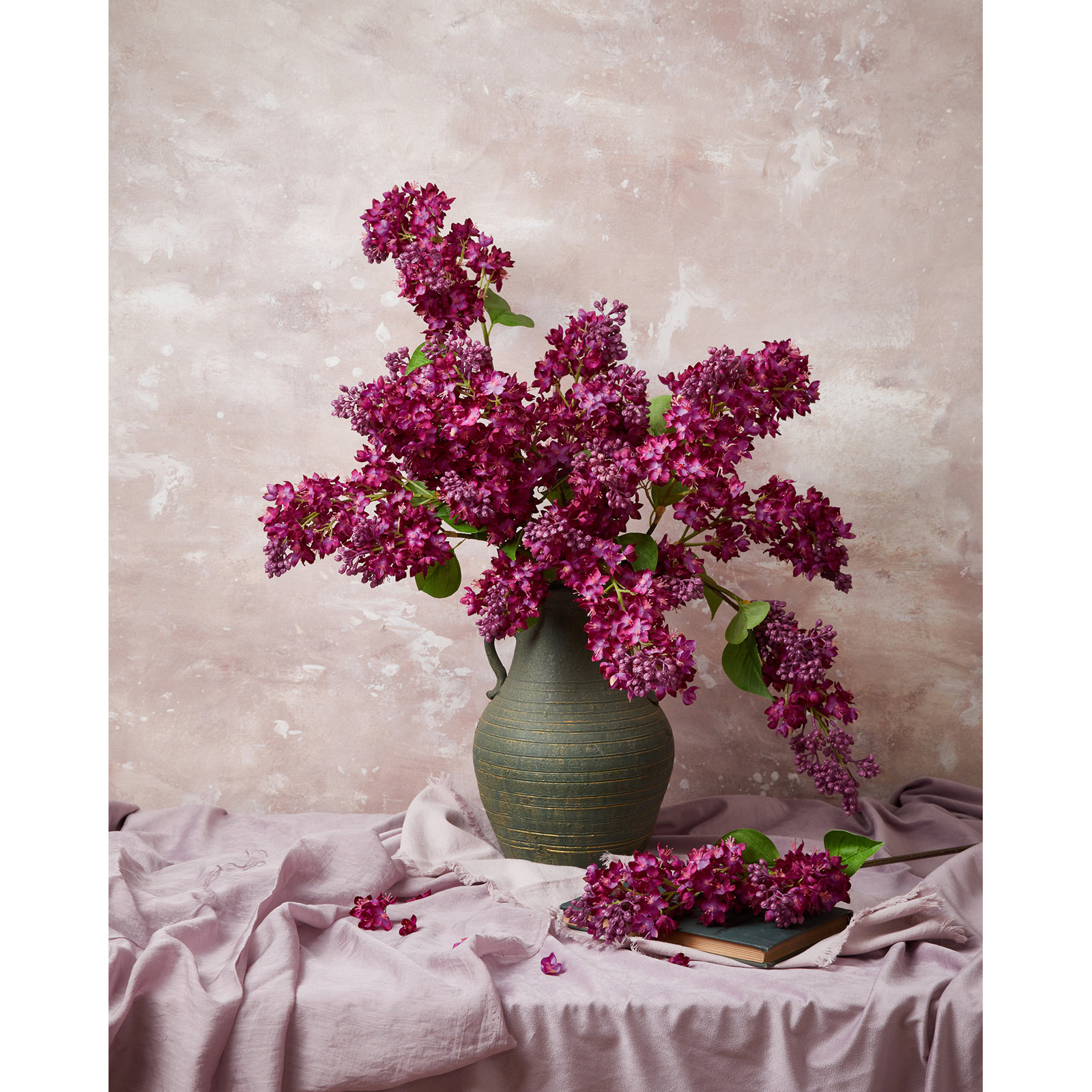 Lilac Floral Stems, Red