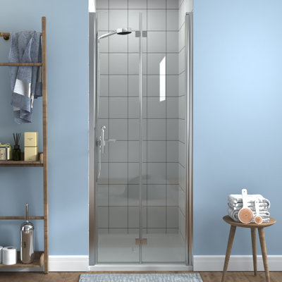 Porte de douche en verre pliable sans cadre de l 30 à 32 po x H 72 po, porte de douche pliante sans cadre.