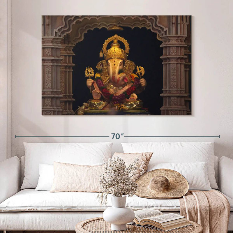 Statue Ganesh, H 34 po x l 51 po