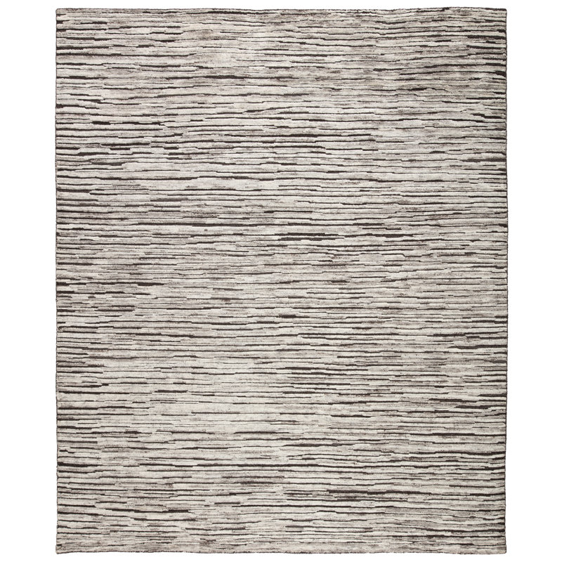 Tapis gris foncé / ivoire noué à la main Jaipur Living Ramsay (12 pi x 15 pi), Rectangle 12 pi x 15 pi