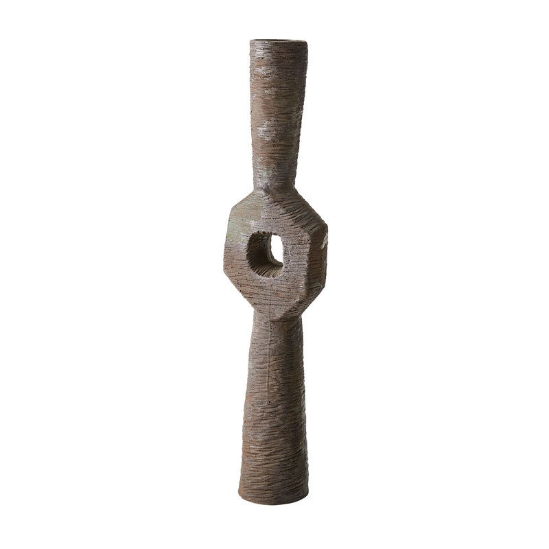 Ebba Vase-Rugged Brown-Lg, 24" H x 5" W x 2.5 D