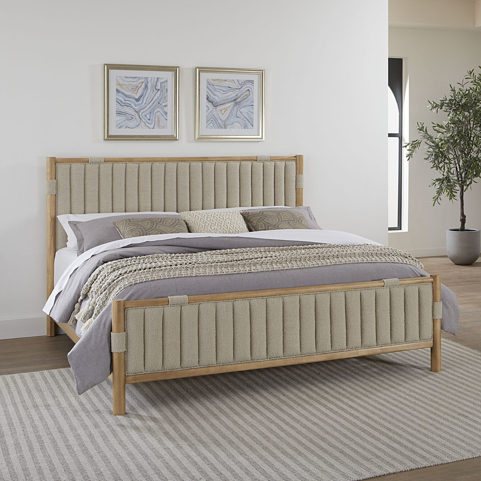   Furano Upholstered Panel Bed, King