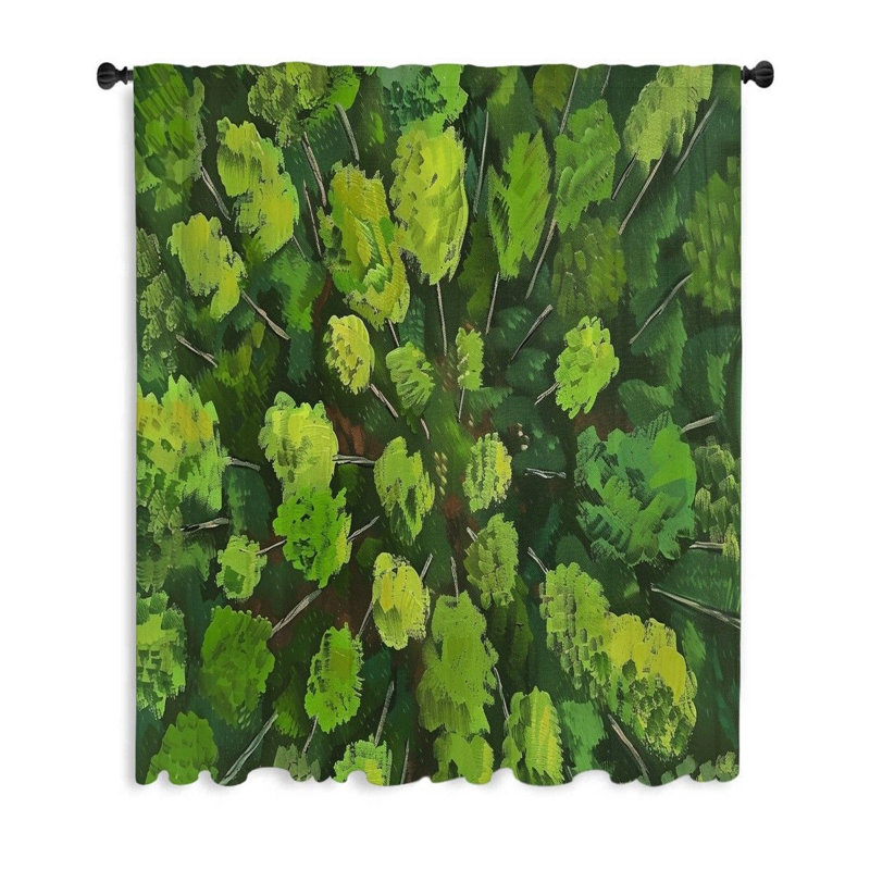 Rideau transparent en polyester Elpha, L 50 po x L 96 po