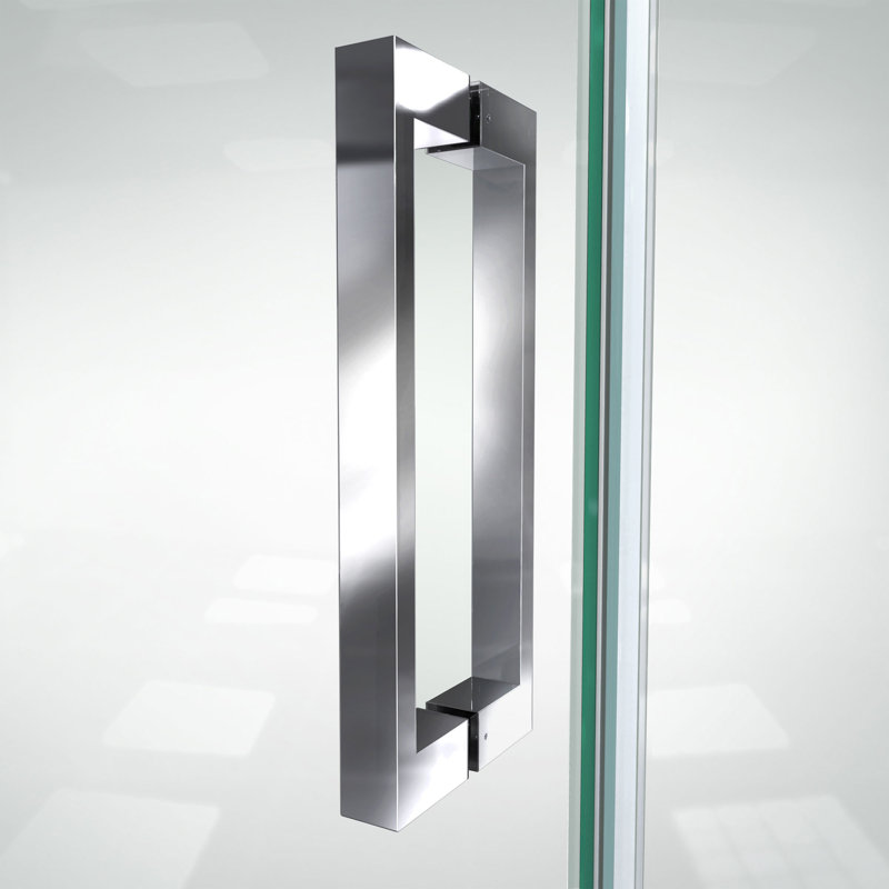  DreamLine Elegance Plus 34 - 34 1/2 inch W x 72 inch H Frameless Pivot Shower Door in Chrome, Chrome, 34.5"