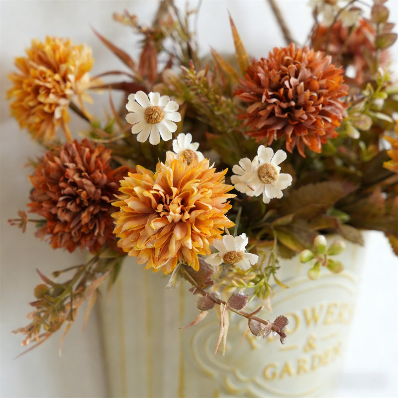 Couronne de linteau artificielle à fleurs séchées