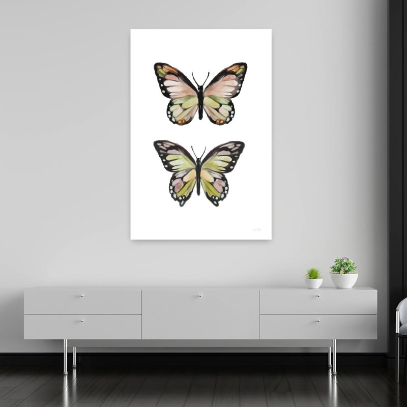 Papillons d'été, art contemporain de papillons, H 60 po x l 40 po