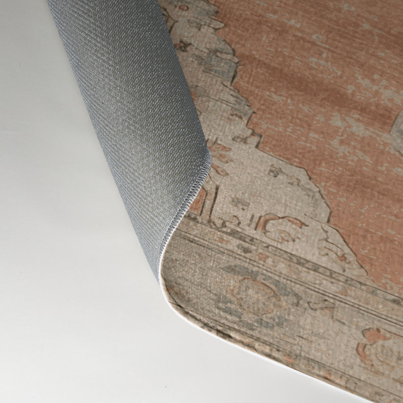 Tapis intérieur et extérieur brun Overdyed, Rectangle 5 pi x 7 pi