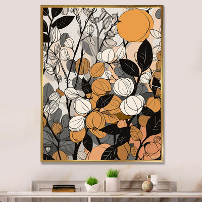 Rétro terre cuite - Illustration de fleurs sauvages