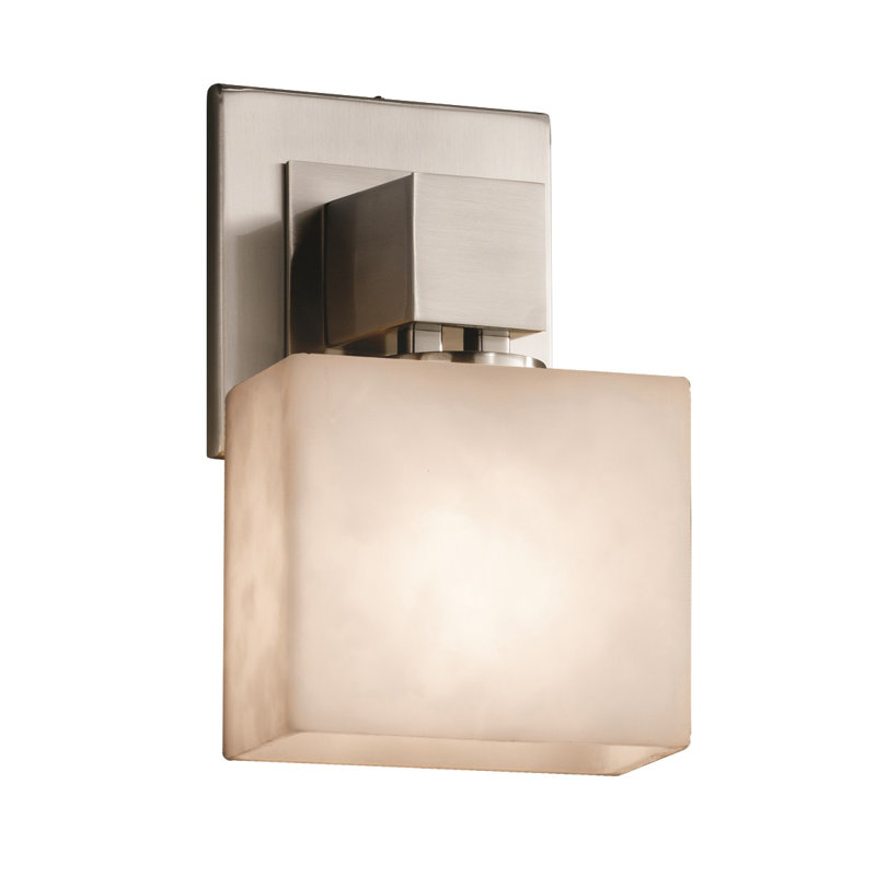 Plafonnier encastré 1 lumière Brey, Nickel brossé