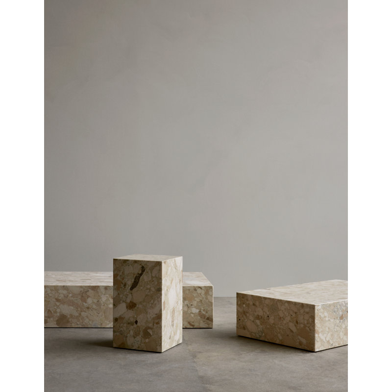 Plinth Marble Coffee Table, Kunis Breccia