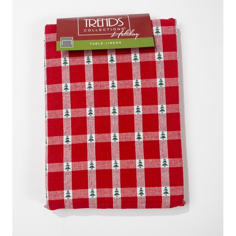 Little Trees 100% Cotton Tablecloth  70" Round, 70" x 52"