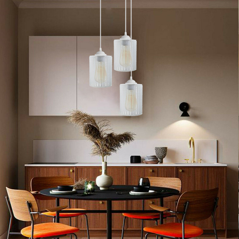Crucita 3 - Light White Cluster Pendant